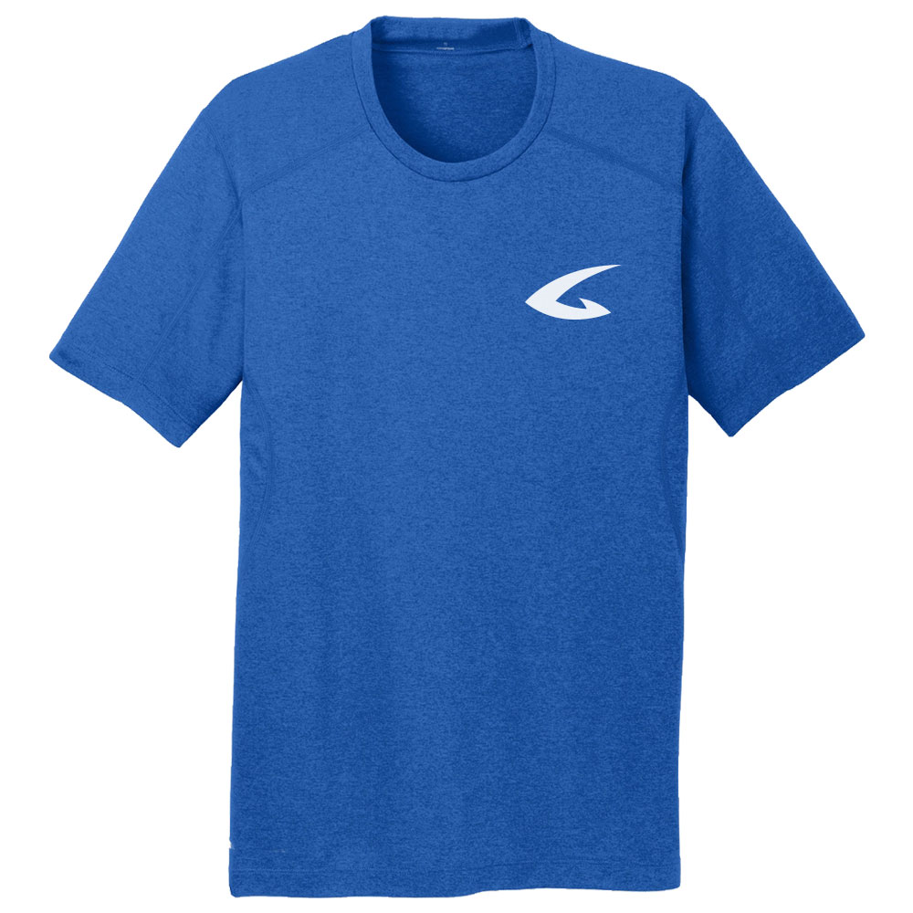 Ultra-Breathable, Moisture-Wicking & Reflective Elite Performance Tee Shirt Blue Front