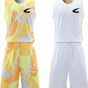 Custom Logo Reversible Quick Dry Breathable Sublimation Basketball Jersey with Pocketed Short
